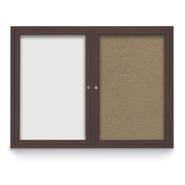 Corkboard, Burgundy /Bronze, 48" x 36"